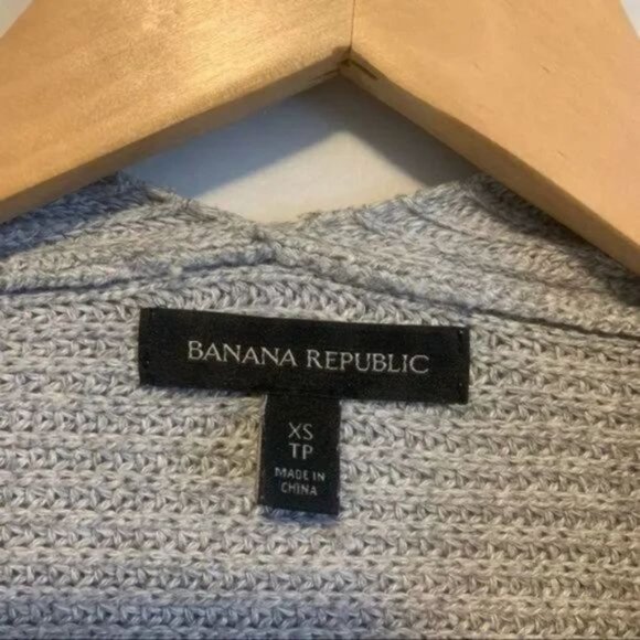 Banana Republic cardigan waterfall style open front sweater zipper sleeves - Picture 3 of 6